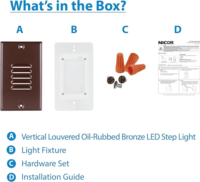 STP2 Vertical Louvered Oil-Rubbed Bronze LED Step Light with Photocell (STP2L120VOBPC)