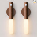 Battery Operated Wall Sconce Set of 2 - Rechargeable Motion Sensor Night Lights, 2200mAh Wireless Wall Lights Sconce, Magnetic Portable Hallway Light for Kitchen Stair Cabinet, 3000K
