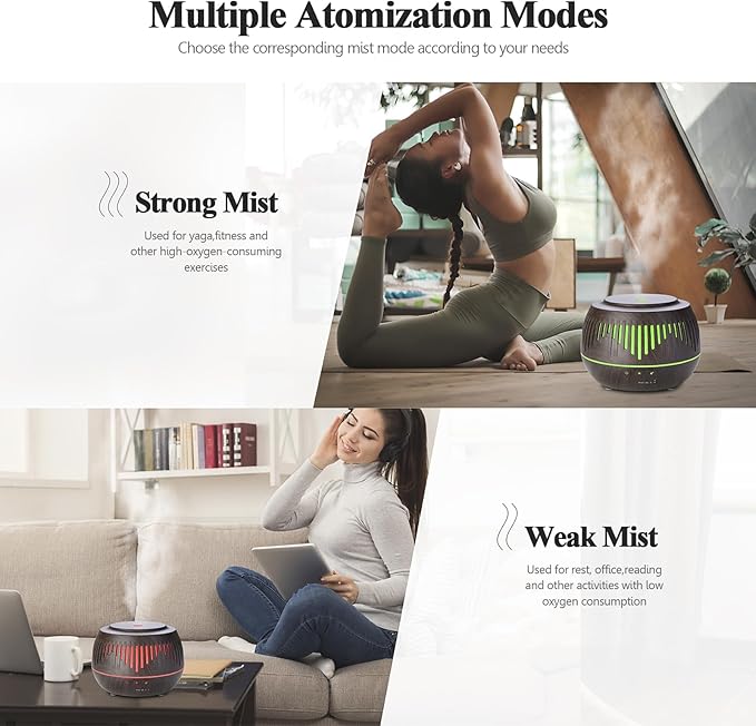 Humidifiers for Bedroom Large Room Home Whole House Baby Kids Plants,Cute Aromatherapy Diffuser 500ml Ultrasonic Cool Mist Humidifier Quiet,Essential Oil Diffusers with LED Night Light Remote