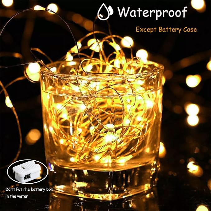 ZGWJ Fairy Lights Battery Operated, 8 Pack Twinkle String Lights 20 LED 7FT Mason Jar Decor for Bedroom, Halloween, Christmas, Party Indoor and Outdoor Decoration Mixed-Color