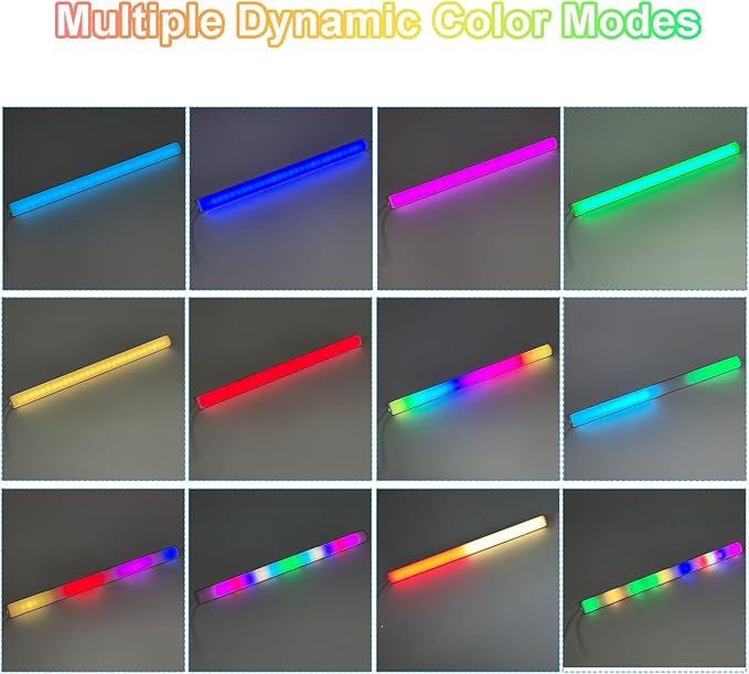 12" Under Monitor RGB Light Bar,16 Million Hues,USB-Powered, 3-Control (Button/Remote/App),LED Ambient Light for Gaming Room, Display Case & Desk Aesthetic Lighting（Red）