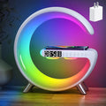 Smart LED Bedside Table Lamp with Bluetooth Speaker & App Control | 15W Wireless Charging Dock | Sunrise Alarm Clock, Night Light & Ambient Sound | Modern Bedroom Home Decor