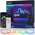 Led Neon Rope Lights - Flexible Led Control with App/Remote Rope Lights 16.4FT Multiple Modes RGB IP65 Waterproof Outdoor Neon Music Sync Gaming Strip for Christmas Decor Indoor/Outdoor