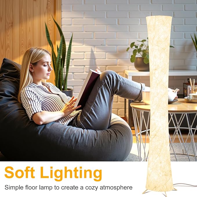 WORLD WIN LED 3 Color Temperature Floor Lamp for Living Room, 61'' Modern Floor Lamp with with Foot Switch, APP & Remote Control, Timer Setting, Dimmable Standing Corner Lamp for Bedroom, Office