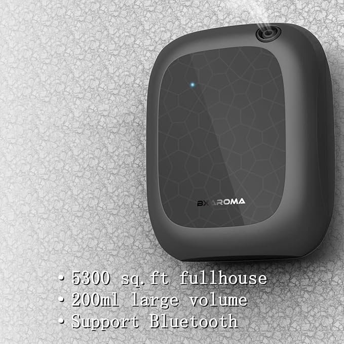 Fragrance Aroma Scent Collection Diffuser - Area 5300 sq ft, Business, Home, Bluetooth Control, Large Bottle, X200 Black, DIFFMELY