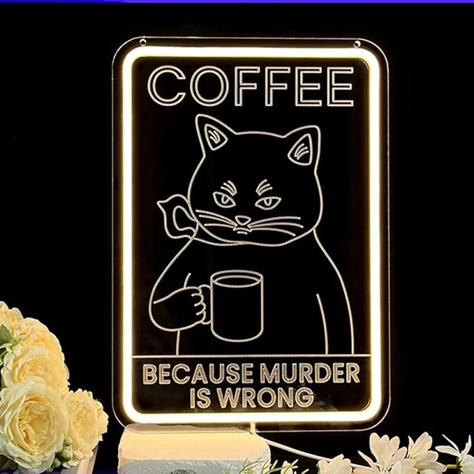 COFFE LED Neon Sign for Wall Decor USB Adjustable Brightness Living Room Bars Barbers Pub Wedding Party Salon Club Gatherings Gaming Room Man Cave Halloween Christmas Birthday Art Wall Decor
