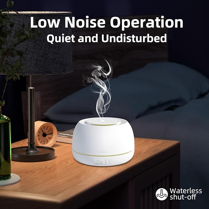 300ML Essential Oil Diffuser - 8 Hours Run Time, Aromatherapy Diffuser with Remote Control, 7-Color LED Lights for Home, Bedroom