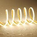TOPAI 24V Thin 5mm COB LED Strip Waterproof 4000K Natural White 16.4ft Bright 4000Lm CRI>90 Uniform Dotless 400LEDs/M Self Adhesive Flexible Cuttable for DIY, Bedroom, Under Cabinet Lighting