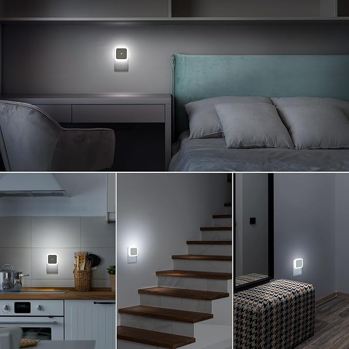 Sujeet Night Light, Night Lights Plug into Wall [4 Pack], Nightlight Led Night Light for Adults, Plug in Night Lights for Adults Bedroom Cool White
