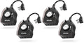 TiFFCOFiO Outdoor Timer Outlet for Lights, 24 Hour Mechanical, Outdoor Light Timer Waterproof, 2 Grounded Outlets for Home and Garden, 15A 1/2HP, Heavy Duty, CSA Listed (4 Pack)