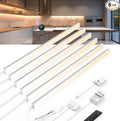 V4light Under Cabinet LED Lighting, 6 Pack Ultra Slim Aluminum Light Bars, Plug-in Kitchen Lights, Smart App & Alexa Control, Dimmable 2700K–6500K, Linkable for Closet, Shelf, Display Cabinet