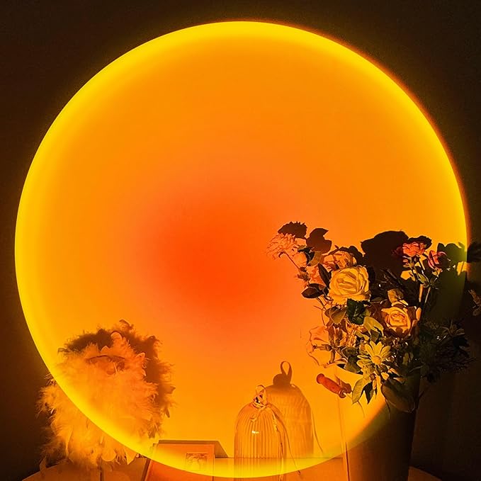 Sunset Lamp Projector,360 Degree Rotation Sun Lamp Led Night Light with USB Port,Sunset Lamp for Room Decor, Photography,Tiktok Live,Christmas Gifts for Women