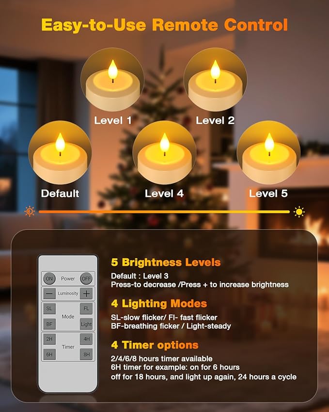 Yme Rechargeable Flameless Pillar Candles with Remote & Magnetic Charging Base,4PCS Waterproof Battery Operated LED Fake Candles Flickering with Timer for Indoor Outdoor Lantern Patio Yard Home Decor