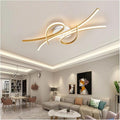 Smart Home Led Pendent Light Living Room Bedroom Study Room Hanging Light Black/Gold Art Decoration Chandelier,Modern Pendant Light