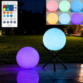 Lightdot 12-Inch RGB+CW Smart Globe Floor Lamp, Corner LED Ball Light with Remote Control, 10W 2700K-6500K Multiple Color Changing, Waterproof Glowing Orb Light for Indoor Outdoor Lighting Decors