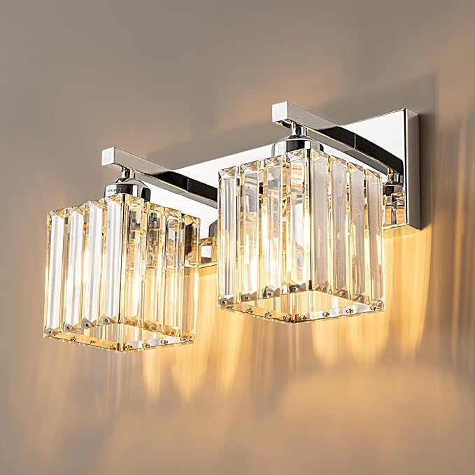 BubbleGlassBallWallSconcesBathroomLightFixturedFinish,3-LightRibbedGlobesLamps,WallMountedVanityLightFixtureforBedsideStairwayHallwayPorch