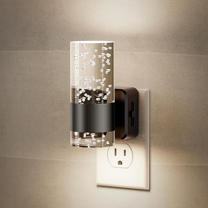 JandCase Night Light, Night Lights Plug into Wall,LED Nightlight with Adjustable Brightness, 5000K，Automatic Night Light Plug in with Auto Light Sensor for Bathroom Hallway Room Decor