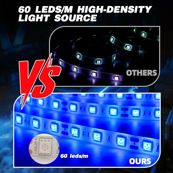 LED Boat Strip Lights, 12V 32.8FT Blue Light Strips, IP65 Waterproof Marine Lighting Kit for Pontoon, Yacht, RV, Outdoor