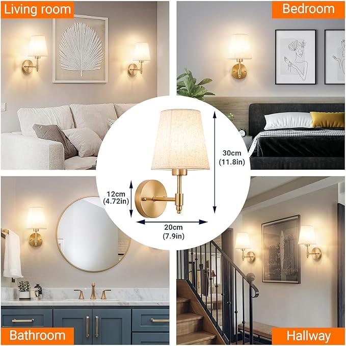Battery Operated Wall Sconces Set of Two, Indoor Wireless Wall Mounted Lamp with 10000mAh Dimmable Bulb and Remote, RGB Colors Rechargeable Wall Light for Bedroom Living Room Decor