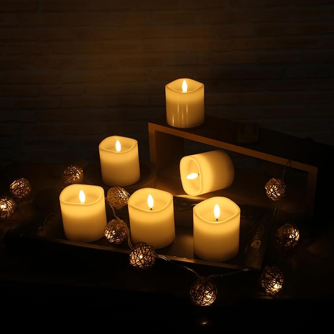 Stonebriar 3 Count White Real Wax 3x3 Flameless LED Pillar Candles with Remote and Timer