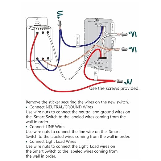 Smart Dimmer Light Switch, Single Pole, Alexa Compatible, No Hub Required, White, Toggle Switch, ON-OFF-ON Operation
