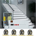 Motion Triggered LED Stair Lights Indoor, 40" Cuttable Motion Sensor COB LED Strip Light Kit with 9 Modes Ideal for Indoor Step Lights(Cool White 6000K, 16 Stairs)