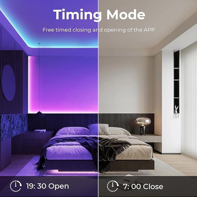 Sumaote RGB COB LED Strip Light 32.8ft, 5760 LEDs,10mm Width 24V Smart Flexible Tape Light APP&Remote Control, Color Changing LED Strip Lights for Room, TV Backlight