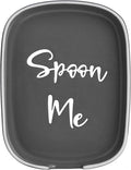 Ceramic Spoon Rest for Stove Top, DAYYET Large Spoon Holder for Kitchen Counter, Coffee Spoon Rest, Heat-Resistant Cooking Utensil Rest, Kitchen Decor, Gray