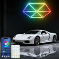 Hexagon Garage Lights RGB - Music Sync Mode with 358 Dynamic Colors, Wireless APP，Voice Control for Man Caves, Game Rooms, Bars
