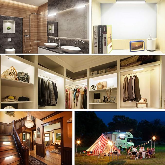 LED Motion Sensor Cabinet Light,Under Counter Closet, Wireless USB Rechargeable Kitchen,54-LED Battery Powered Operated Light, for Wardrobe,Closets,Cabinet,Cupboard