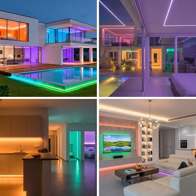 BTF-LIGHTING Highest Density RGBCCT 5 Colors in 1 LED 5050SMD RGB+ Tunable Color Temperature 2700K-6500K 16.4ft 112LEDs/m DC24V Multi-Colored IP65 12mm Width (No Adapter or Controller)