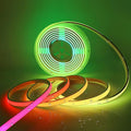 Addressable COB LED Strip, IP68 Waterproof 24V 16.4ft WS2811 RGB-IC Dream Rainbow Color White PCB LED Tape 720LEDs/m with Silicone Tube for Outdoor Decor Lighting (Without Controller and Power Supply)
