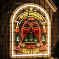 Happy New Year LED Neon Sign for Wall Decor USB Adjustable Brightness Living Room Bars Barbers Pub Wedding Party Salon Club Gatherings Gaming Room Man Cave Halloween Christmas Birthday Art Wall Decor