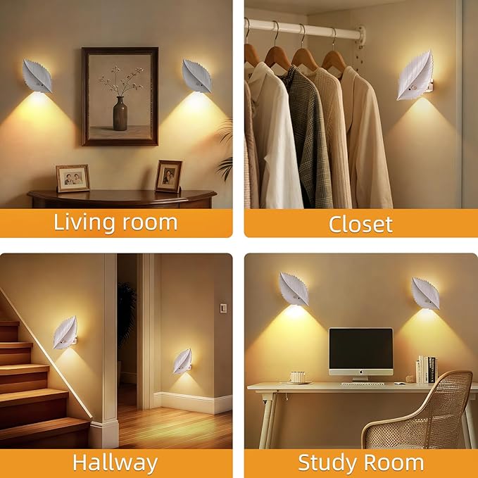 Motion Sensor Wall Light with Remote Control, 10 RGB and 3 Colors Dimmable Wireless Wall Sconces, Battery Operated Wall Sconce for Hallway, Living Room, Stairs, Bedroom (1 Pack)