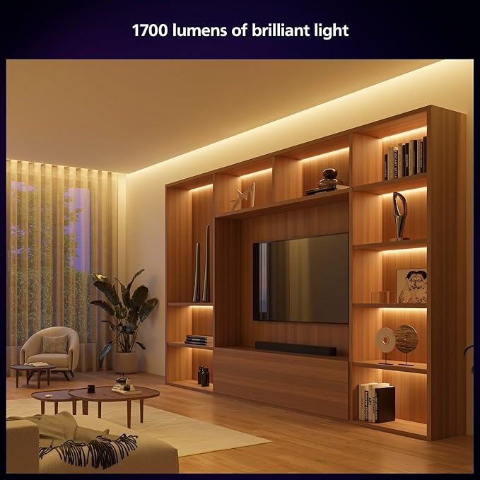 Philips Hue Bluetooth Smart Lightstrip Plus 1m/3ft Extension (No Plug), (Voice Compatible with Amazon Alexa, Apple Homekit and Google Home), White