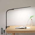 Lepro Clip on Desk Lamp LED Reading light Dimmable USB Small Clamp Lamp with 3 Color Modes 10 Brightness, Adjustable Flexible Gooseneck Table Light for Bed Headboard, Nail, Home Office,Computer(Black)