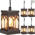 KOOPER 4 Pack Solar Lanterns Outdoor Waterproof, Brighter Hanging Solar Lantern Lights for Outside, Auto ON/Off Lanterns Decorative Outdoor for Garden Table Yard Path Tree Patio Lawn Decor, Gifts