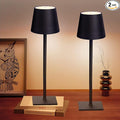 2 Pack Cordless Table Lamps, 3 Colors Stepless Dimming, 5000mAh Rechargeable Battery LED Desk Lamp for Bedroom/Couple Dinner/Desk/Cafe/Dining Room/Terrace