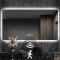 42 x 36 LED Bathroom Mirror, Frameless Rounded Corner Rectangle Backlit Mirror Bathroom, Anti-Fog, 3-Color Stepless Dimmable Lighted Mirror, Motion Sensor Lights, Memory Function