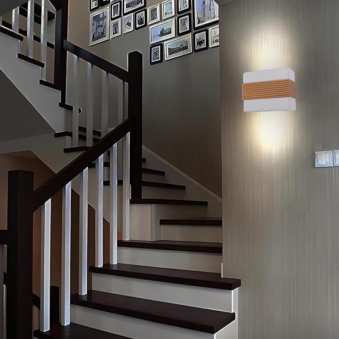 Kawell Modern LED Wall Sconces Up Down LED Wall Light Indoor Outdoor Creative LED Wall Lamp 10W Hallway Wall Mounted Lighting Fixtures for Bedroom Living Room Stairs Porch, Cold White