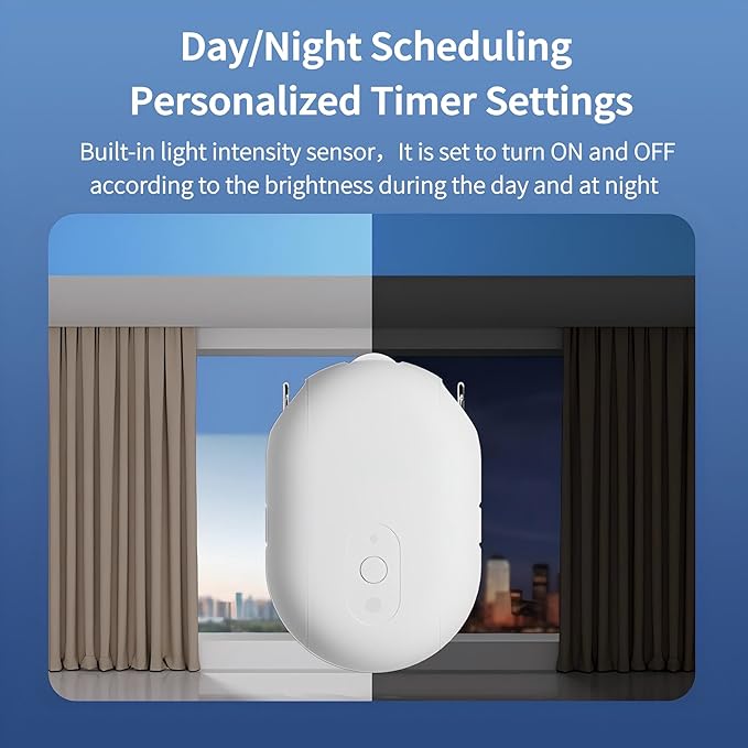 Smart Automatic Curtain Opener and Closer, Bluetooth Curtain Robot with App, Voice, Remote Control for U/T Rails Compatible with Alexa, Google Home, Tuya, Smart Life APP