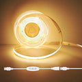 USB Light Strip Warm White 3000k CRI92+ 5v Small Cuttable COB Led Strip Light with Dimmer Switch, 10Watt/6 ft for TV Backlight,Cabinet,Bedroom,Indoor DIY Lighting Project
