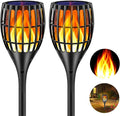 Solar Torch Flame Lights Waterproof Flickering Flames Lights 43" Solar Garden Lights Outdoor Landscape Decoration Lighting Dusk to Dawn Auto On/Off for Yard Garden Pathway, 2 Pack