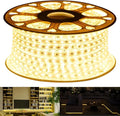 110V Led Strip Light Led Rope Lights Outdoor Indoor Use 3000K Warm White Waterproof Flexible Cuttable Connectable 131.2ft 40m 110V 2 Wire Ideal for Backyards Christmas Decorative Lighting