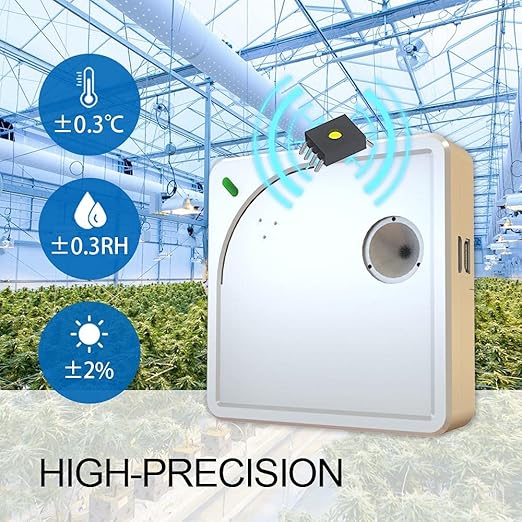UbiBot WS1 WiFi Temperature & Humidity Sensor with Ambient Light Monitoring – Industrial-Grade Data Logger, 2.4GHz Wireless, 24/7 Alerts, External Probe Support, Free iOS/Android App, IFTTT Compatible