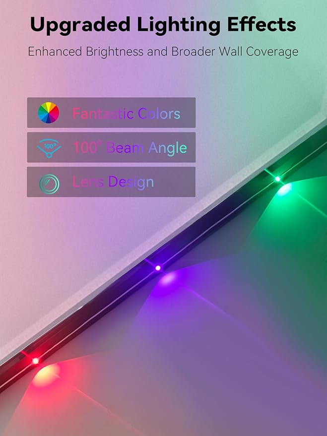50FT Permanent Outdoor Lights, Smart RGB Eave Lighting for House, IP67 Waterproof LED Outside House Lights with App/Remote Control, for Christmas, Holiday Decor, Party, Daily
