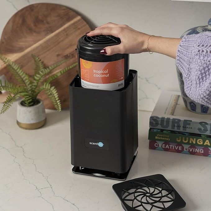 ScentAir Whisper Essential | Diffuser Machine, Scents up to 800 Sq. Ft Room, Compatible with Alexa & Google, WiFi & Bluetooth Enabled, Cartridge Sold Separately (Black)