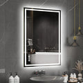 LED Bathroom Mirror 20x28 Inch Anti-Fog Bathroom Mirror with Lights, Wall Mounted Lighted Vanity Mirrors, Dimmable, Backlit + Front Lit, Smart Bathroom Vanity Mirror with 3 Colors Temperature