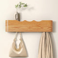 Coat Rack Wall Mount Entryway Organizer Modern Key Holder Wall Mount with Wooden Shelf Entryway Hooks for Bedroom Kitchen Hallway Bathroom for Hanging Coats Hats Dog Leashes Bags Towels