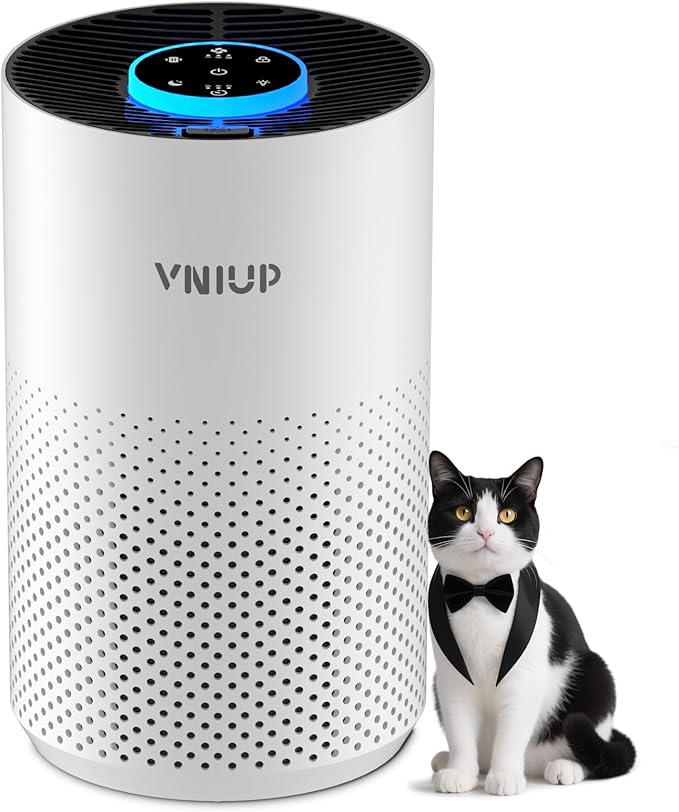Air Purifiers for Bedroom Home up to 1250 ft² - Vniup H14 True HEPA Room Air Purifiers for Bedroom, with Fragrance Function Sleep Mode& Light Mode Air Cleaner for Pet Dander Odor Dust Smoke